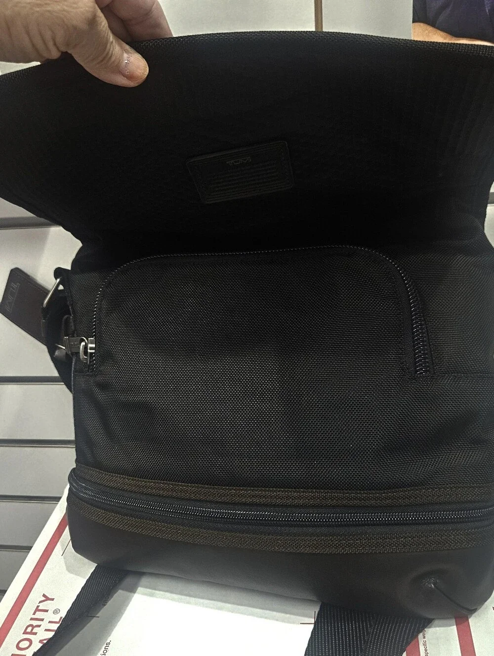 TUMI CROSSBODY BAG, BLACK TUMI BAG